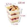 Pucharki plastikowe do deserów przekąsek monoporcji 120ml